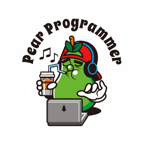 Computer t-shirt with the title 'Pear Programmer'