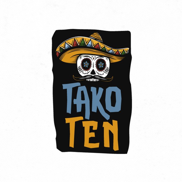 Dia de los Muertos logo with the title 'Bold and vibrant logo for an upscale Taco franchise.'