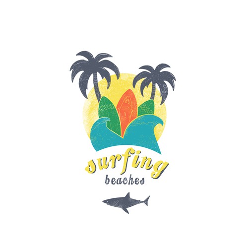 Surfing t-shirt with the title 'Surf T Shirt, vintage retro design'