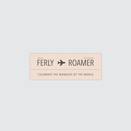 Airplane logo with the title 'Ferly Roamer'