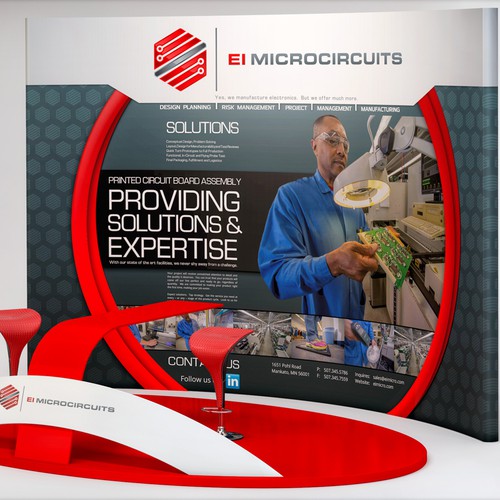 Booth design with the title 'Modern and professional trade show booth design'