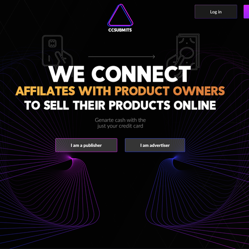 Futuristic website with the title 'Dark theme website for marketing agency'