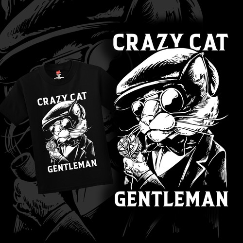 Cat t-shirt with the title 'crazy cat'