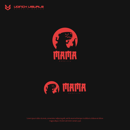 Women empowerment design with the title 'Logo concept for Mama Godzilla'