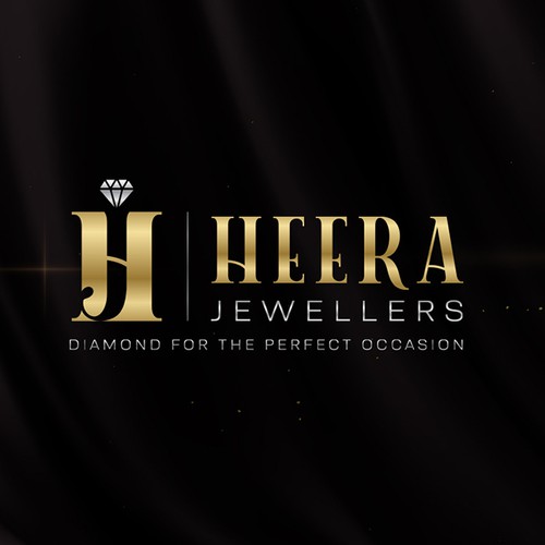 Jewelry brand with the title 'Creative logo for Heera Jewelry'