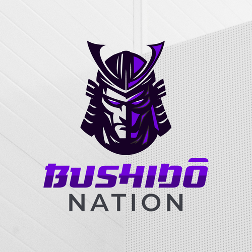 Samurai logo with the title 'Bushido Nation – The Spirit of the Samurai'