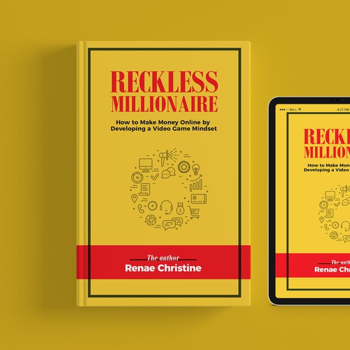 Marketing book cover with the title 'Book Cover Design'