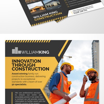 Flyer for William King Construction