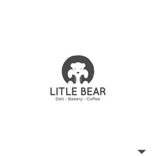 Little design with the title 'negative space logo for Litle bear'