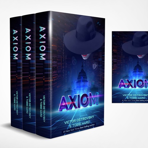 Technology book cover with the title 'Spy Thriller Cover Design placed at Washington DC '