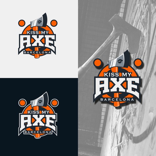 Awesome logo with the title 'Axe throwing logo'