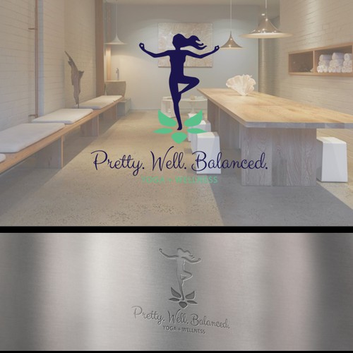 Balanced logo with the title 'Logo for Yoga Teacher '