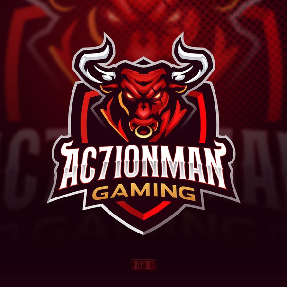 Bull design with the title 'AC7IONMAN Logo'