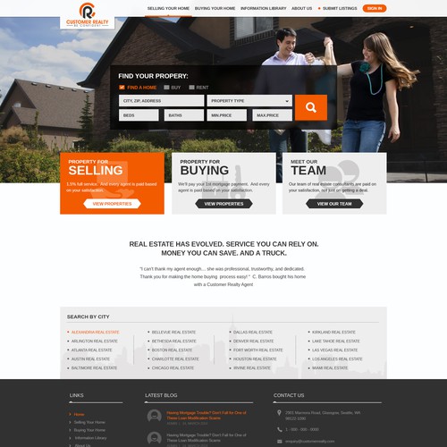 Property website with the title 'Taking it to the next step.  Help me with my site!  :)'