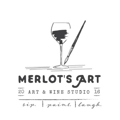 Studio design with the title 'Hand-drawn vintage logo'