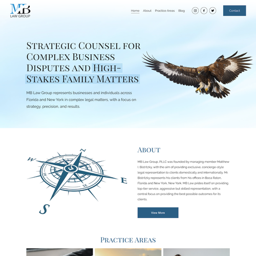 Design with the title 'MB Law Group Design'