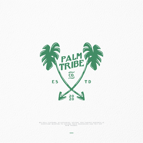 Tropical Logo Design Premade Logo Clipart Leaf Logo Tropical Palm Leaf Frame Logo Palm Leaf Branding Green Palm Logo Green Leaf Logo