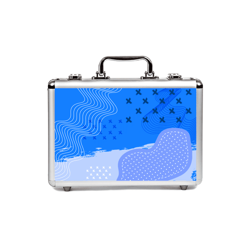 Stylish packaging with the title 'Premiere Custom Shoe Case'