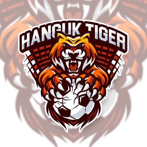 Soccer ball logo with the title 'Tiger '