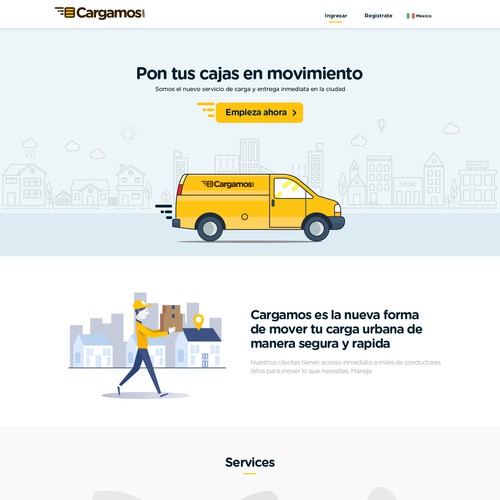 Cargo design with the title 'Cargamas'
