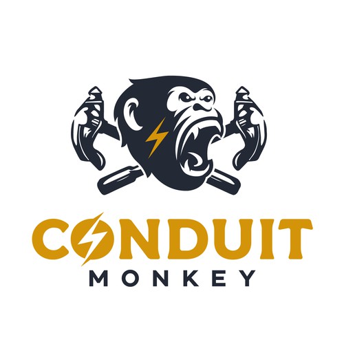 Voltage logo with the title 'Conduit monkey logo'