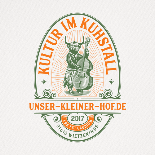 Victorian logo with the title 'Scottish Highland cow'