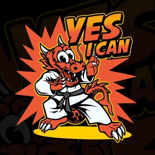 Martial arts t-shirt with the title 'design mascoot tshirt'