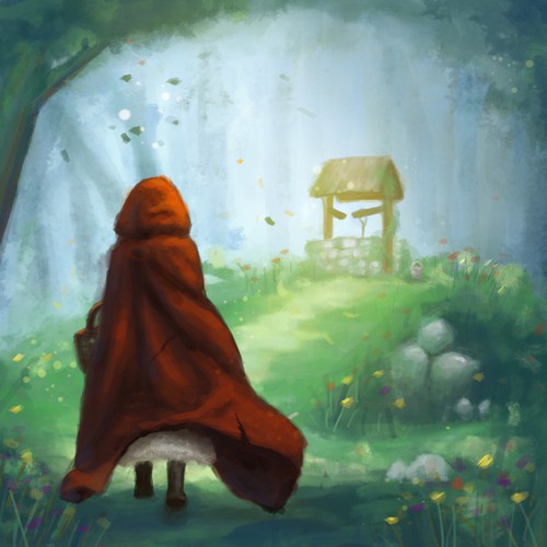 Whimsical illustration with the title 'Whimsical children book illustration'