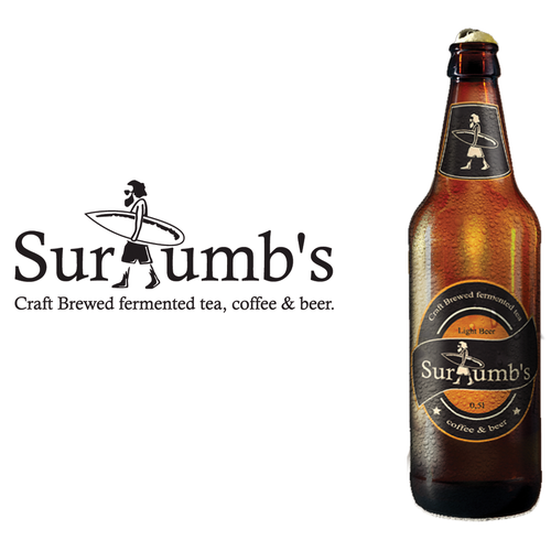 Beer glass logo with the title 'Create a capturing vintage surfer logo for Surlumb's'