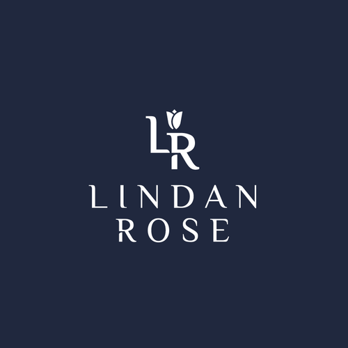 Black rose logo with the title 'Lindan Rose Logo'