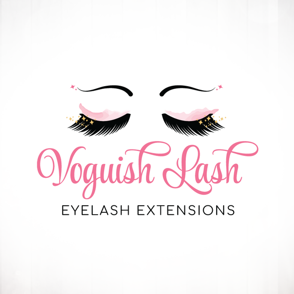 Lash logo with the title 'Eyelash Extensions Logo Design'