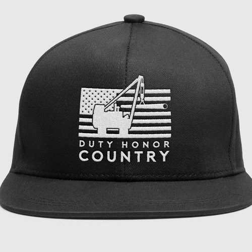 Cap design with the title 'Design for pipeliner's apparel , "Duty Honor Country" Cap'