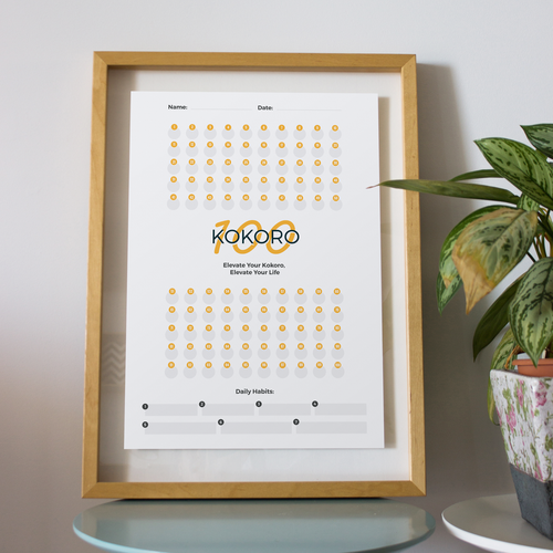 Tracker design with the title 'Habits tracker design '