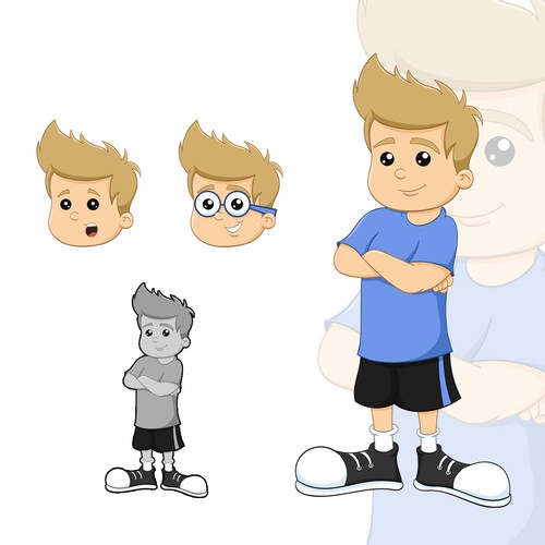 Nerd design with the title 'Boy Character'