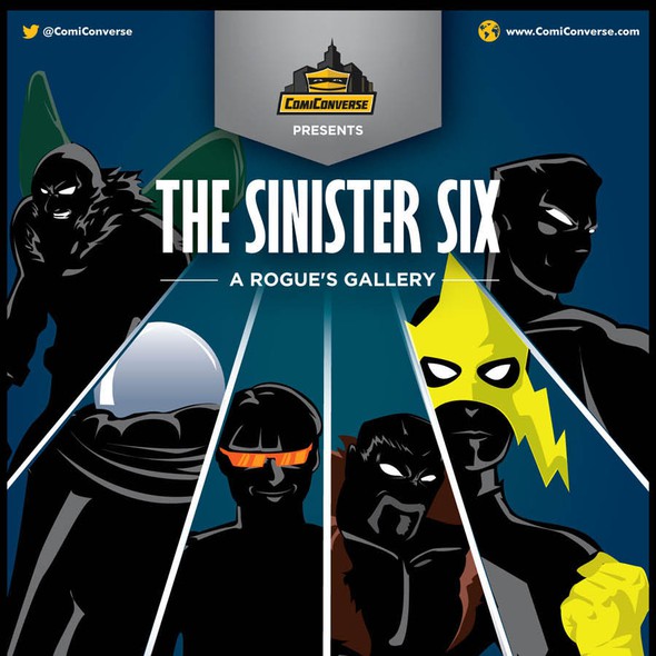 Villain design with the title 'Create The Ultimate Comic/Pop-Culture Infographic'