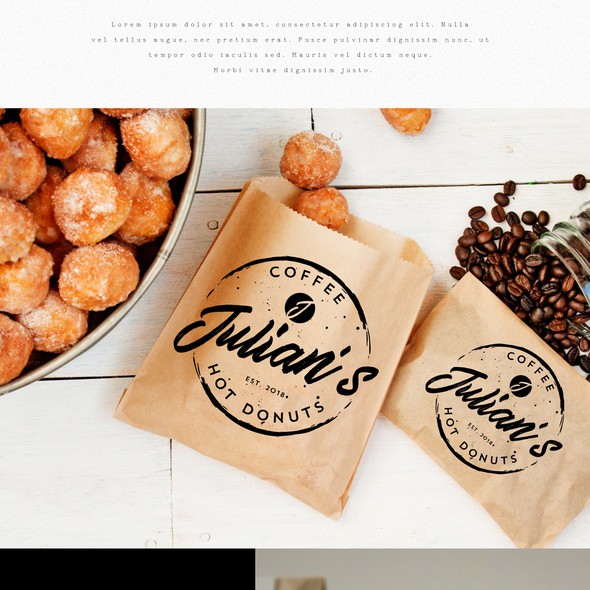 Coffee shop brand with the title 'Logo for Julian's'