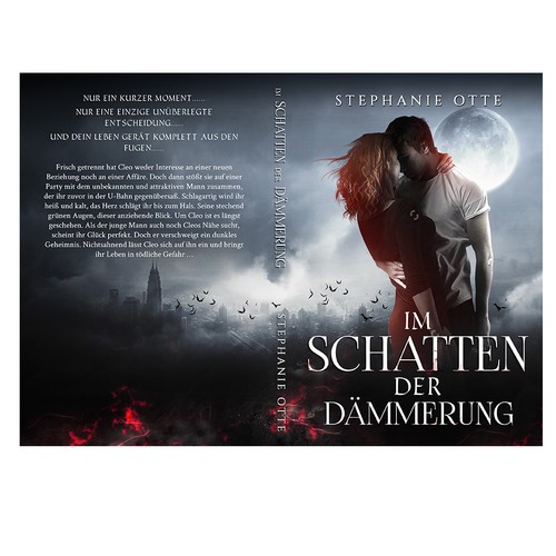 Romantic book cover with the title 'Fantasy Book Cover Design'