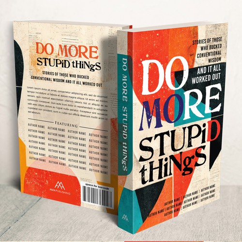Typography book cover with the title 'Bold Abstract Cover Design'