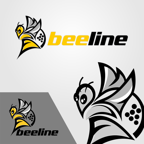 Black and yellow logo with the title 'logo identity '