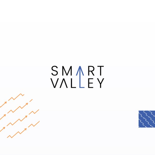 Arrow logo with the title 'Logo concept for a Holding company'