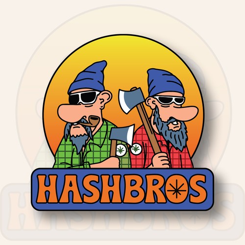 Cool weed logo with the title 'Logo Design'