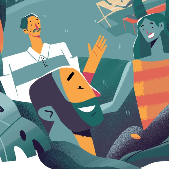 Motion graphics artwork with the title 'Ho'okipa'