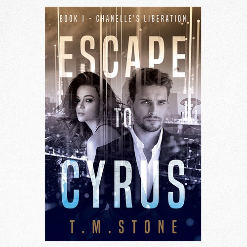 Romance book cover with the title 'Escape to Cyrus'