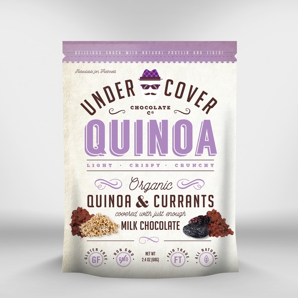 Superfood packaging with the title 'Quinoa Packaging'