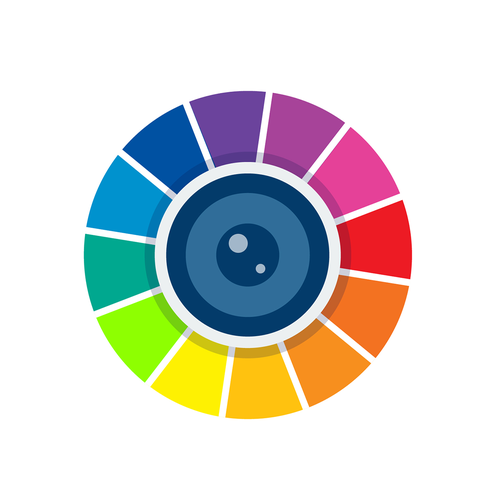 Android design with the title 'Android Gallery App Icon (Darkroom)'