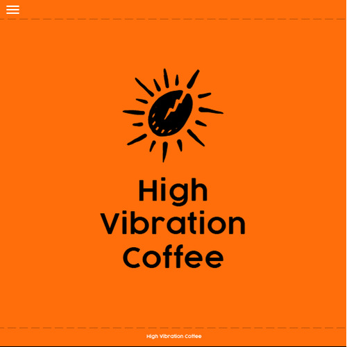 Pie chart logo with the title 'Coffee + Vibration + Cryptocurrency '