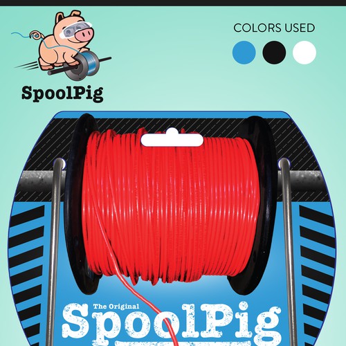 Icon packaging with the title 'Packaging Design for an Amazing New Product - SpoolPig'