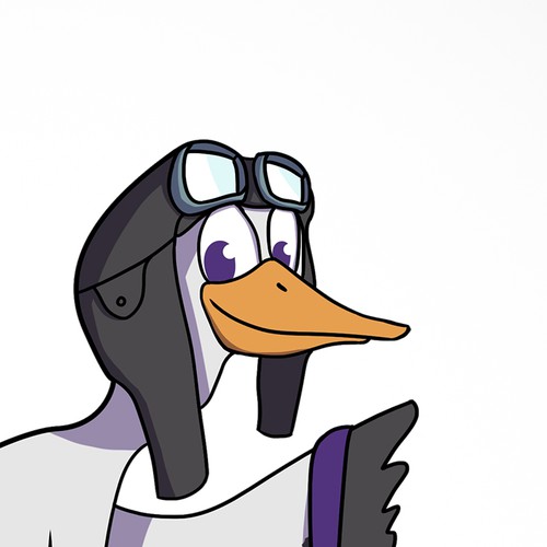 Stork design with the title 'Friendly Stork Mascot Design'