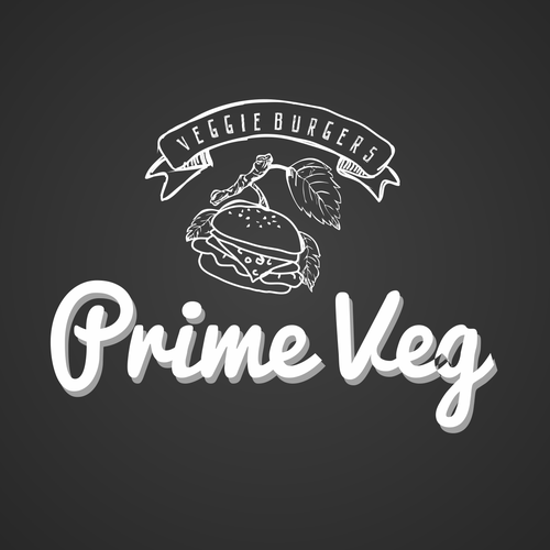 Prime logo with the title '*Veggie Burgers!* Let's make an Awesome Logo together!'