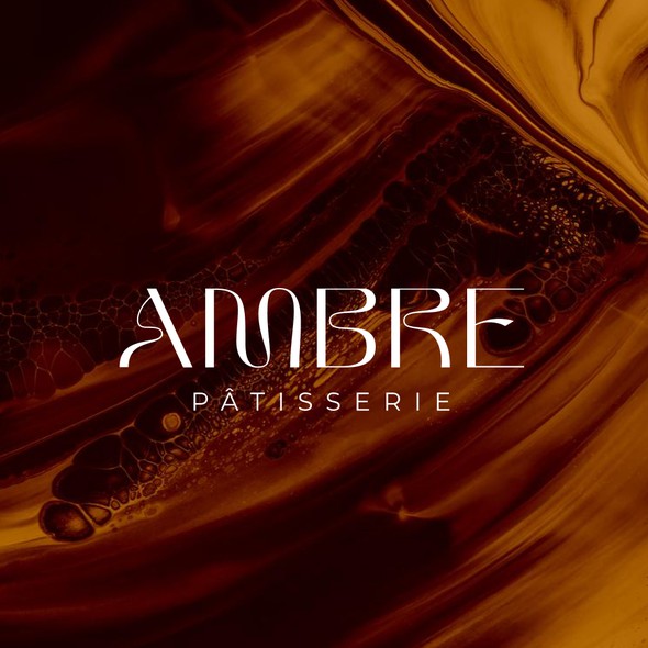 Cafe design with the title 'Logo Brand Identity & Visual Strategy for Ambre Bakery'
